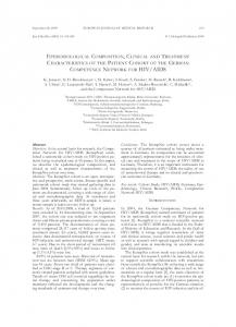 epidemiological composition, clinical and treatment ... - Springer Link