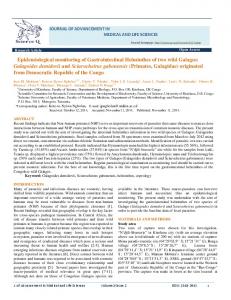 Epidemiological monitoring of Gastrointestinal