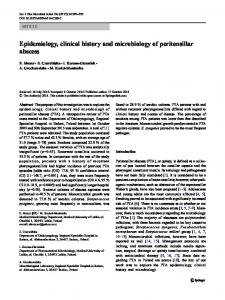 Epidemiology, clinical history and microbiology of ... - Springer Link