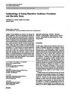 Epidemiology of Eating Disorders: Incidence ... - Springer Link