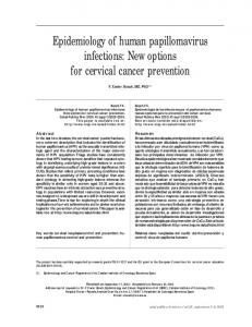 Epidemiology of human papillomavirus infections: New ... - Medigraphic