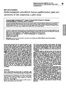 Epidermodysplasia verruciformis human ... - BioMedSearch