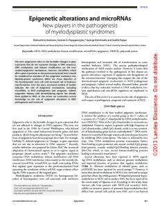 Epigenetic alterations and microRNAs