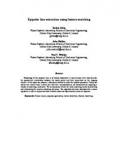 Epipolar line extraction using feature matching - Semantic Scholar