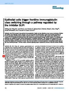 Epithelial cells trigger frontline immunoglobulin class ... - Nature