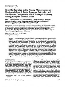 Eps15 Is Recruited to the Plasma Membrane upon Epidermal Growth ...