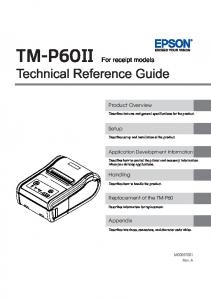 Epson TMP60II User Manual