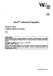 ePub Institutional Repository - ePub WU