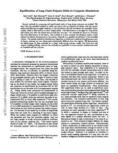 Equilibration of Long Chain Polymer Melts in Computer Simulations