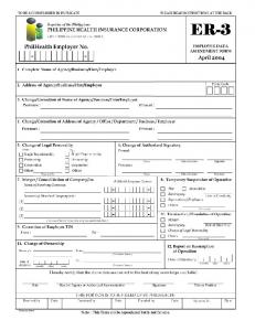 ER3: Employer Data Amendment Form