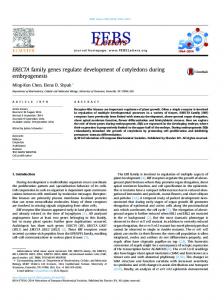 ERECTA family genes regulate development of ... - Wiley Online Library