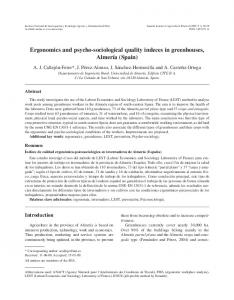 Ergonomics and psycho-sociological quality indeces in ... - CiteSeerX