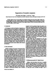 Ergonomics of wearable computers - Semantic Scholar