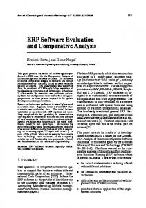 ERP Software Evaluation and Comparative Analysis - Semantic Scholar