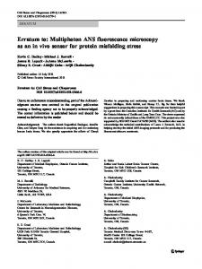 Erratum to: Multiphoton ANS fluorescence microscopy ... - Springer Link