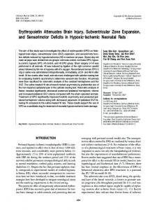 Erythropoietin Attenuates Brain Injury, Subventricular ... - CiteSeerX