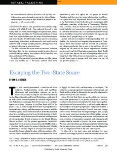 Escaping the Two- State Snare