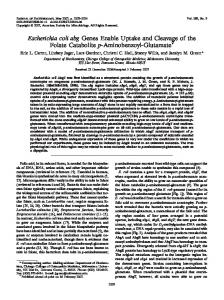 Escherichia coli abg Genes Enable Uptake and Cleavage of the ...