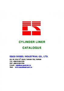 ESCO LINER CATALOGUE - ESCO DIESEL