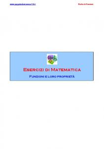 Esercizi di Matematica