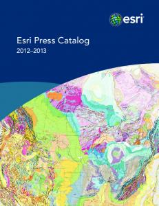 Esri Press Catalog 2012-2013