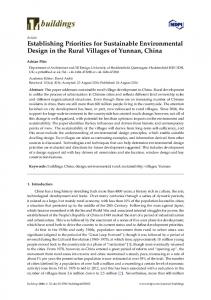 Establishing Priorities for Sustainable Environmental Design in ... - MDPI