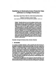 Establishing the Relationship between Personality ... - Semantic Scholar