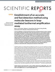 Establishment of an accurate and fast detection