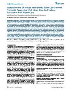 Establishment of Mouse Embryonic Stem Cell-Derived ... - CiteSeerX