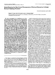 Esterification by Rat Liver Microsomes of Retinol Bound to Cellular ...