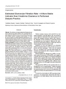 Estimated Glomerular Filtration Rate