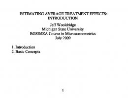 ESTIMATING AVERAGE TREATMENT EFFECTS - IZA