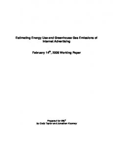 Estimating Energy Use and Greenhouse Gas Emissions of ... - CiteSeerX