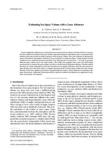 Estimating Sea Spray Volume with a Laser Altimeter - American ...