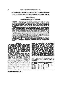 estimation of absolute and relative survival rates ... - Semantic Scholar