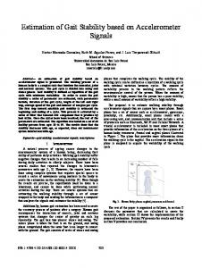 Estimation of gait stability based on accelerometer signals (PDF ...