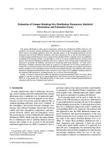 Estimation of Gamma Raindrop Size Distribution ... - AMS Journals