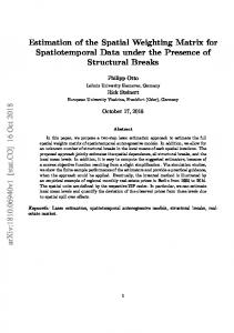 Estimation of the Spatial Weighting Matrix for Spatiotemporal Data