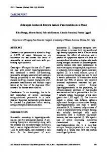 Estrogen-Induced Severe Acute Pancreatitis in a Male