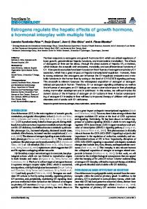 Estrogens regulate the hepatic effects of growth ... - BioMedSearch