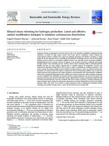 Ethanol steam reforming for hydrogen production_