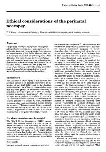 Ethical considerations of the perinatal necropsy - Europe PMC