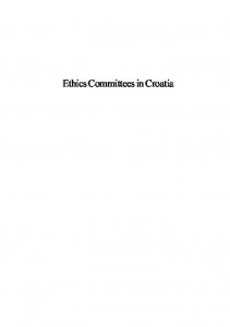 Ethics Committees in Croatia