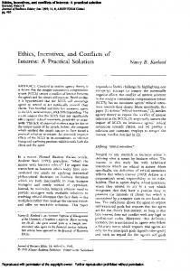 Ethics, Incentives, and Conflicts of - Semantic Scholar