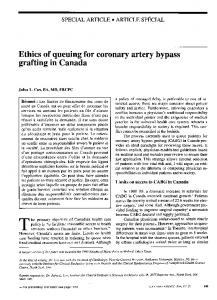 Ethics ofqueuing for coronary artery bypass - Europe PMC