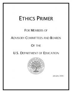 Ethics Primer for Members of Advisory Committees and Boards of ...