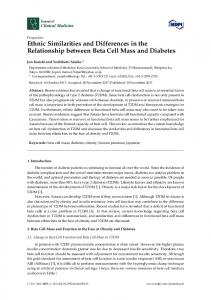 Ethnic Similarities and Differences in the Relationship between ... - MDPI