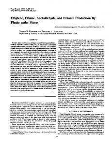 Ethylene, Ethane, Acetaldehyde, and Ethanol Production By - NCBI