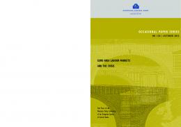 Euro area labour markets and the crisis - European Central Bank