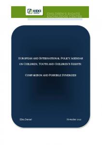 european and international policy agendas on children, youth and ...